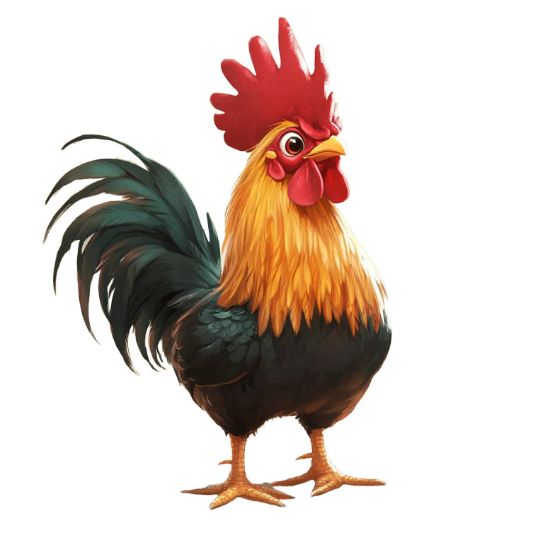 Proud Serama Rooster Pose Vinyl Car Decal Sticker – Waterproof & UV-Resistant 4.0"