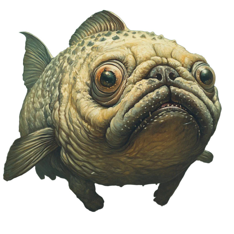 Pug Piranha Vinyl Car Decal Sticker – Waterproof & UV-Resistant 4.0"