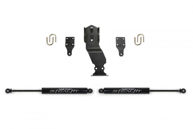 Enhance Tire Control | Fabtech Stealth Dual Steering Stabilizer Set Of 2, 2017-2022 F-250,F-350 - Bolt On, Nitro Carburized Rod