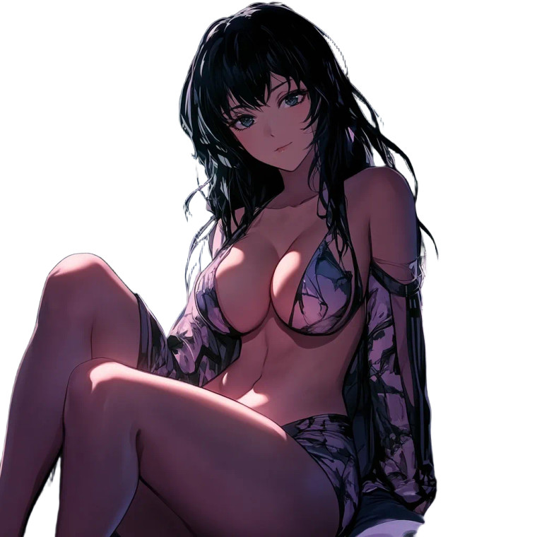 Anime Cyberpunk Woman Sleepwear Vinyl Car Decal Sticker – Waterproof & UV-Resistant 4.0"