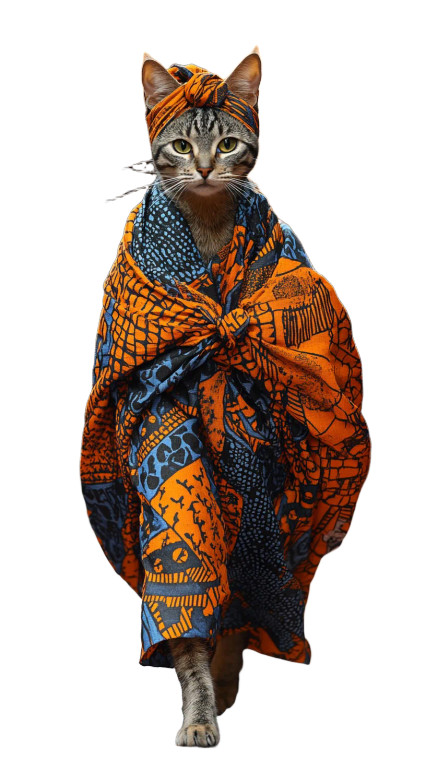 Confident Cat Runway Vinyl Car Decal Sticker – Waterproof & UV-Resistant 4.0"