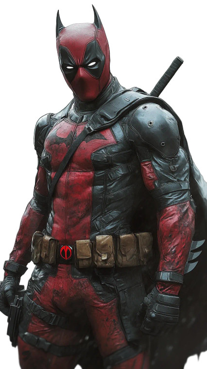 Deadpool Batman Fusion Vinyl Car Decal Sticker – Waterproof & UV-Resistant 4.85"
