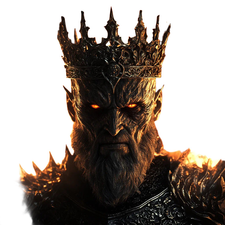 Evil King Fire Background Vinyl Car Decal Sticker – Waterproof & UV-Resistant 4.0"