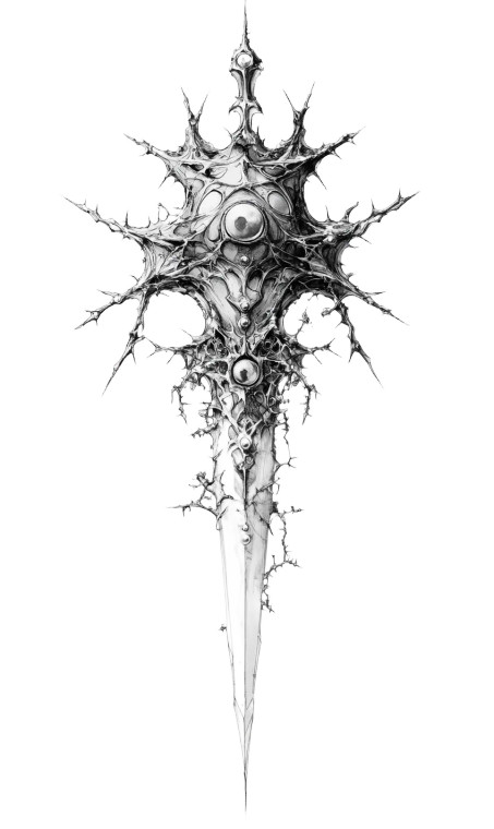 Fantasy Thorns Silver Pearls Vinyl Car Decal Sticker – Waterproof & UV-Resistant 4.0"