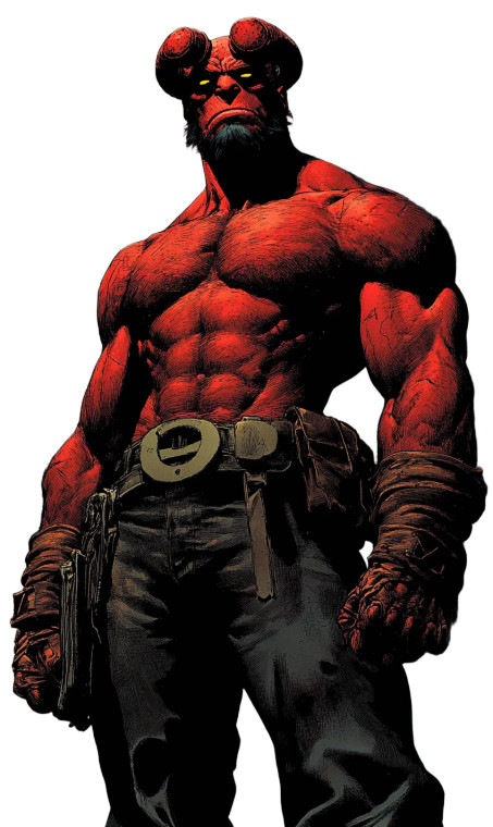 Hellboy Comic Illustration Vinyl Car Decal Sticker – Waterproof & UV-Resistant 4.0"