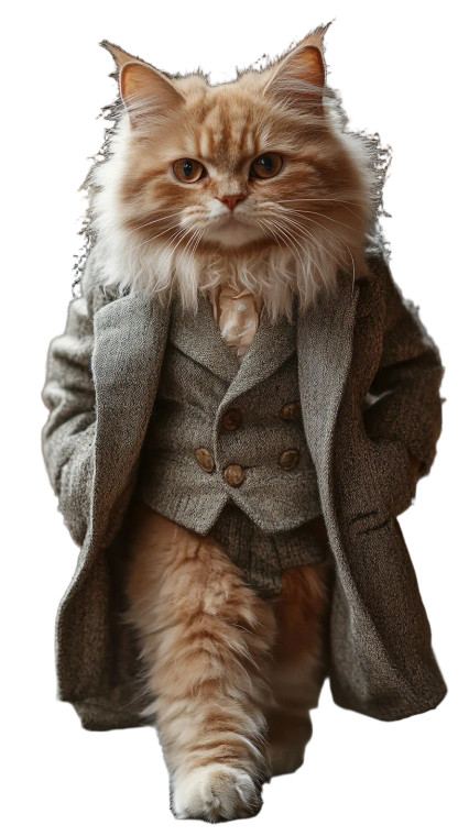 Persian Cat Fashion Walk Vinyl Car Decal Sticker – Waterproof & UV-Resistant 4.0"