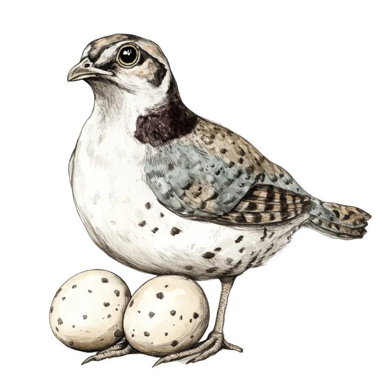 Quail Eggs Sketch Vinyl Car Decal Sticker – Waterproof & UV-Resistant 4.0"