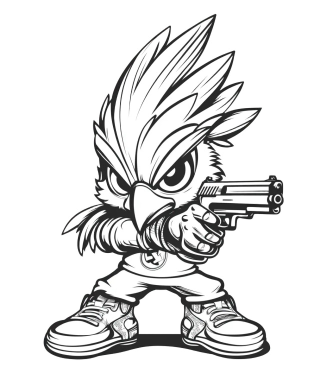 Quetzal Bird Mascot Logo Vinyl Car Decal Sticker – Waterproof & UV-Resistant 4.0"