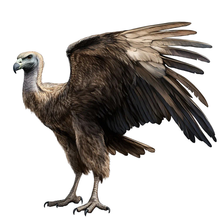 Realistic Vulture White Background Vinyl Car Decal Sticker – Waterproof & UV-Resistant 4.0"