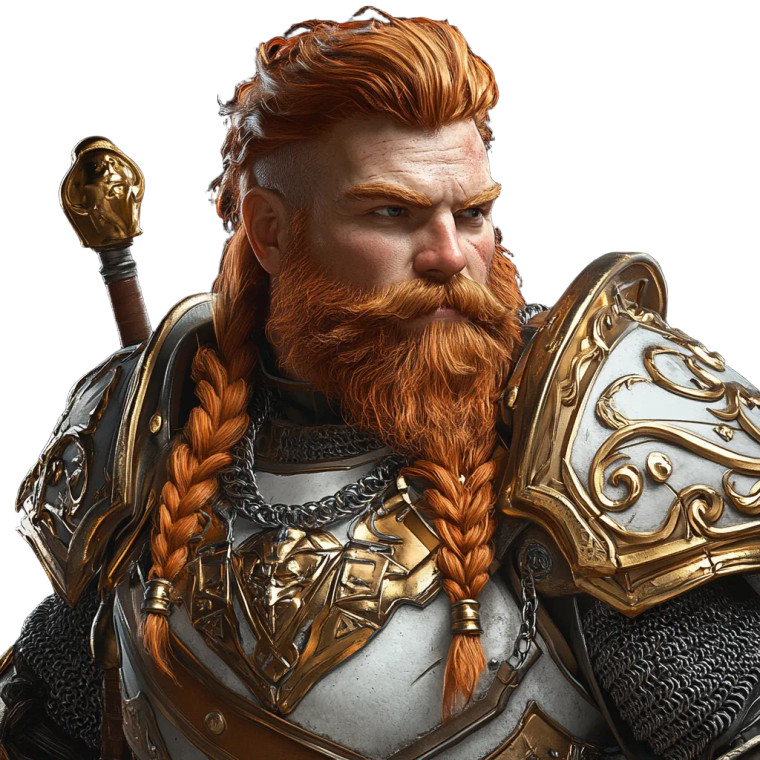 Red Headed Dwarf Warrior Vinyl Car Decal Sticker – Waterproof & UV-Resistant 4.0"