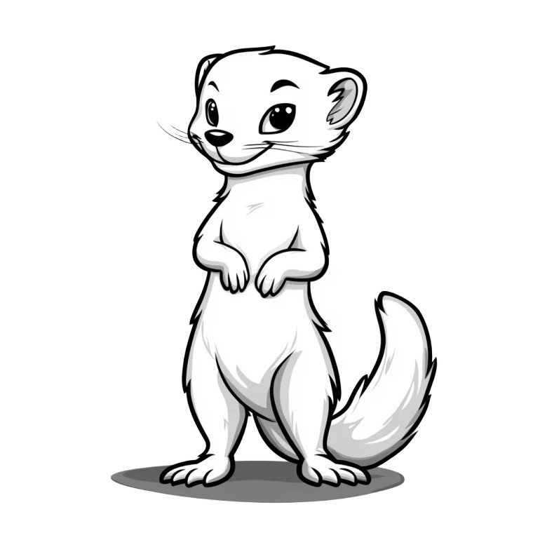 Retro Weasel Mascot Vinyl Car Decal Sticker – Waterproof & UV-Resistant 4.0"