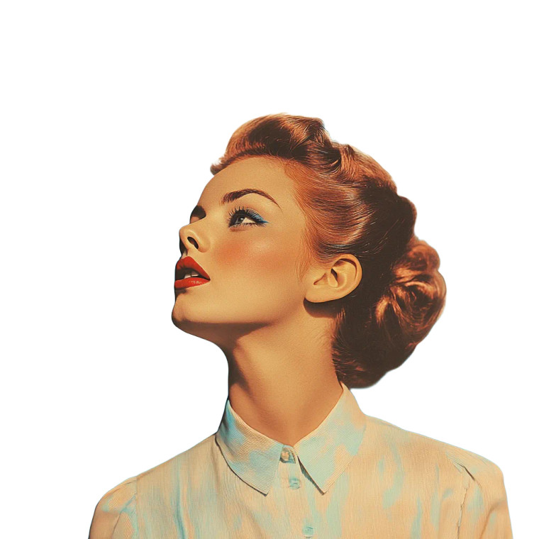 Retro Woman Blue Sky Vinyl Car Decal Sticker – Waterproof & UV-Resistant 4.0"