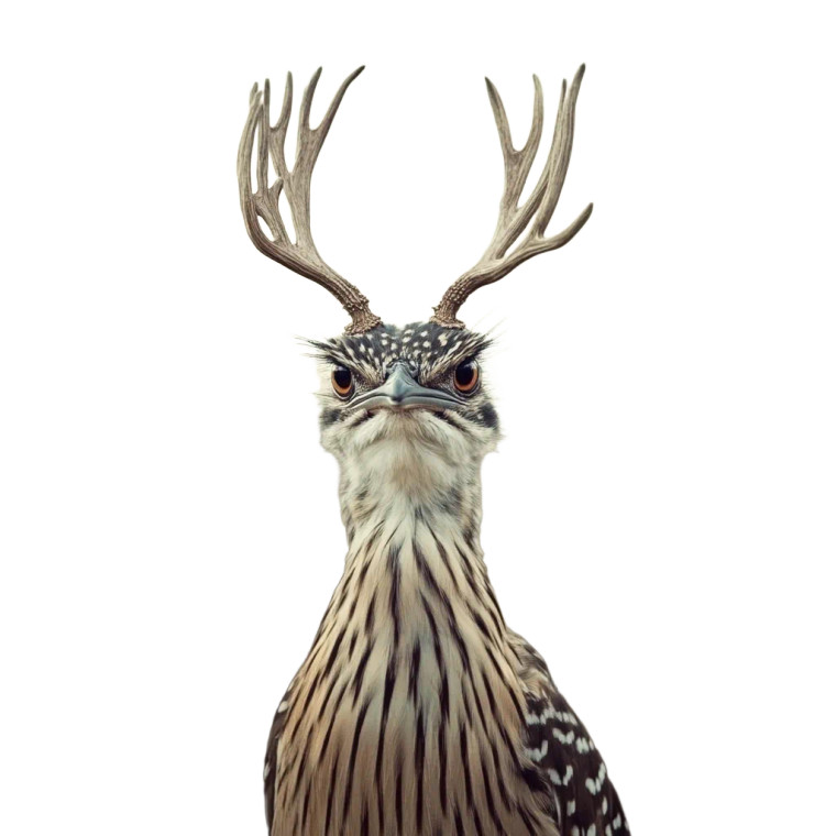 Roadrunner With Antlers Vinyl Car Decal Sticker – Waterproof & UV-Resistant 4.0"