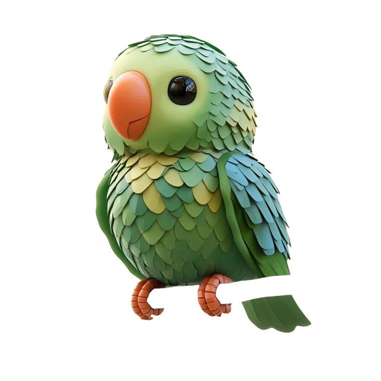 Roblox Parrot Branch White Vinyl Car Decal Sticker – Waterproof & UV-Resistant 4.0"