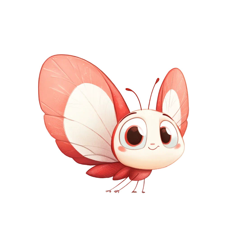 Rose Head Butterfly Pixar Vinyl Car Decal Sticker – Waterproof & UV-Resistant 4.0"