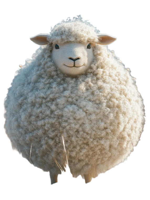 Round Cute Sheep Vinyl Car Decal Sticker – Waterproof & UV-Resistant 4.0"
