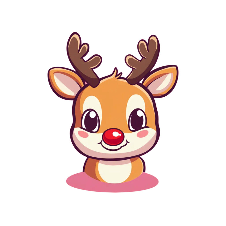 Rudolph Red Nose Svg Vinyl Car Decal Sticker – Waterproof & UV-Resistant 4.0"