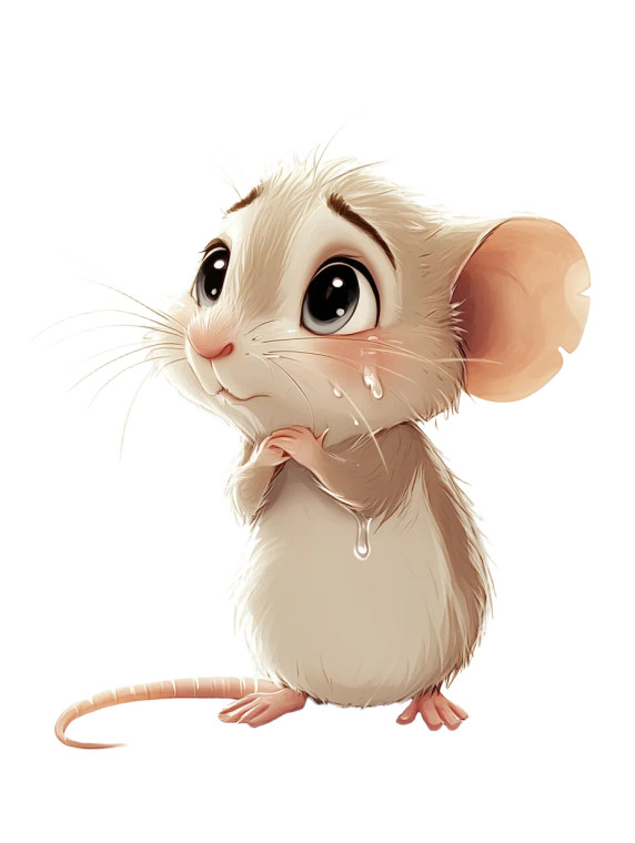 Sad Cute Rat Disney Vinyl Car Decal Sticker – Waterproof & UV-Resistant 4.11"
