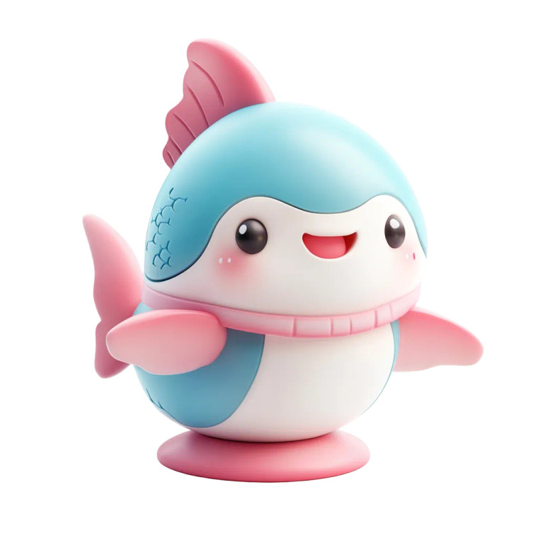 Sanrio Chibi Shark Vinyl Car Decal Sticker – Waterproof & UV-Resistant 4.0"