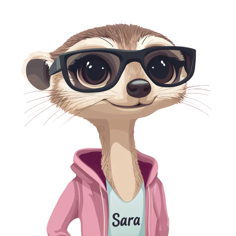 Sara Meerkat Avatar 3D Vinyl Car Decal Sticker – Waterproof & UV-Resistant 4.0"