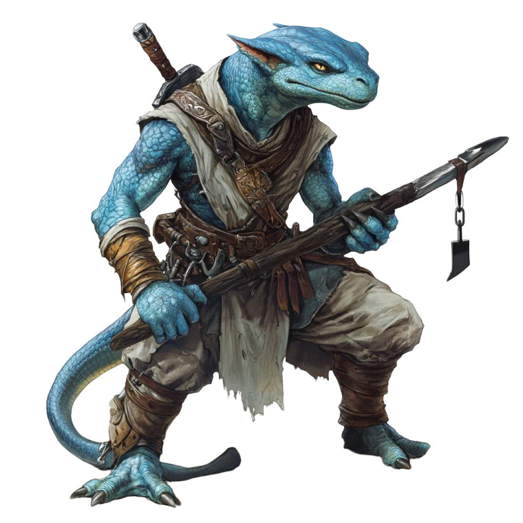 Scaly Blue Kobold Blacksmith Vinyl Car Decal Sticker – Waterproof & UV-Resistant 4.0"
