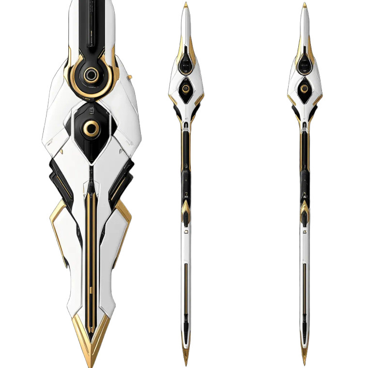 Sci Fi Trident Spear Vinyl Car Decal Sticker – Waterproof & UV-Resistant 4.0"