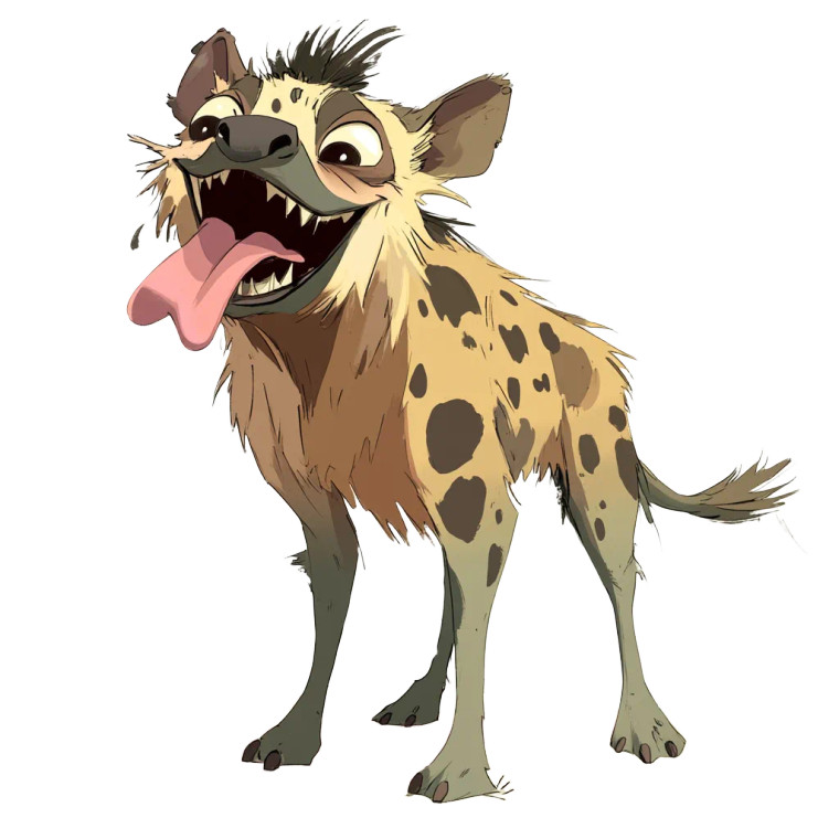 Scraggly Hyena Tongue Vinyl Car Decal Sticker – Waterproof & UV-Resistant 4.0"