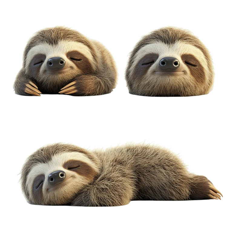 Sloth Plush Toy Views Vinyl Car Decal Sticker – Waterproof & UV-Resistant 4.0"