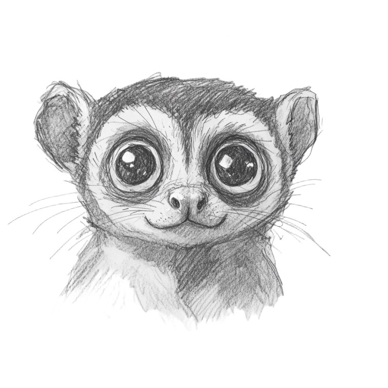 Slow Loris Big Eyes Vinyl Car Decal Sticker – Waterproof & UV-Resistant 4.0"