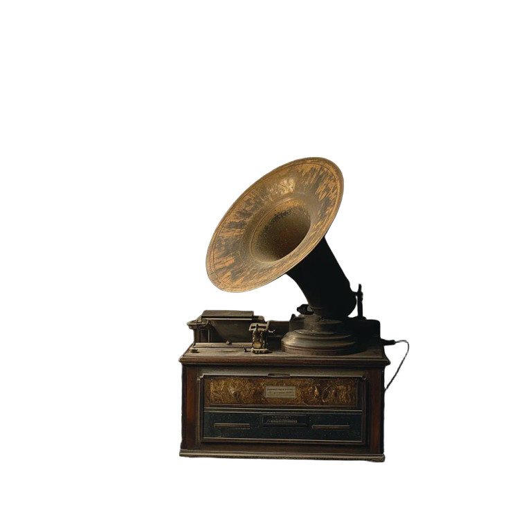 1940S Phonograph Vintage Room Vinyl Car Decal Sticker – Waterproof & UV-Resistant 4.0"