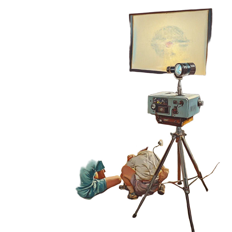 1960S Family Slide Night Vinyl Car Decal Sticker – Waterproof & UV-Resistant 4.0"