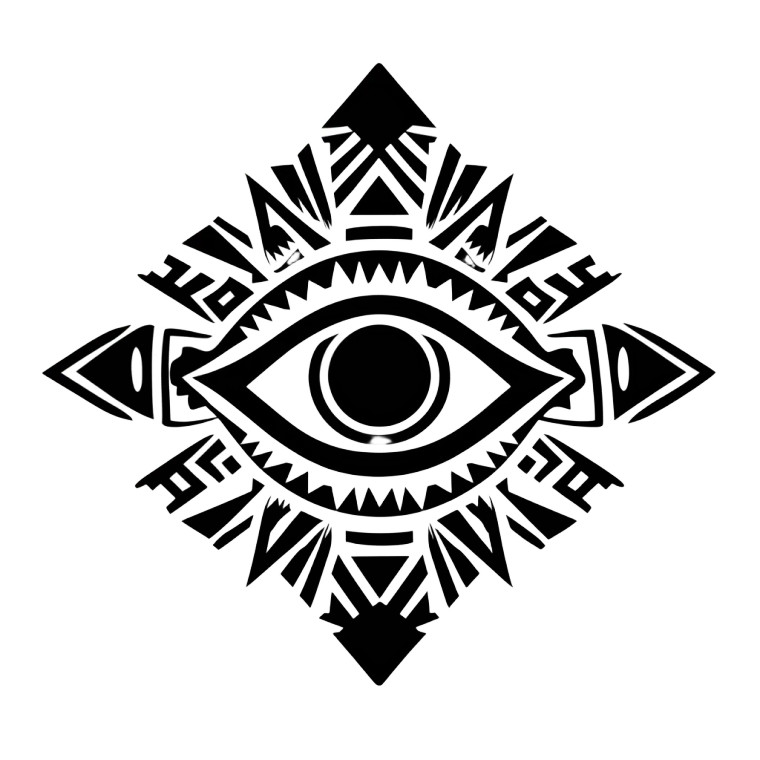 Aztec Eye Logo Vector Vinyl Car Decal Sticker – Waterproof & UV-Resistant 4.0"