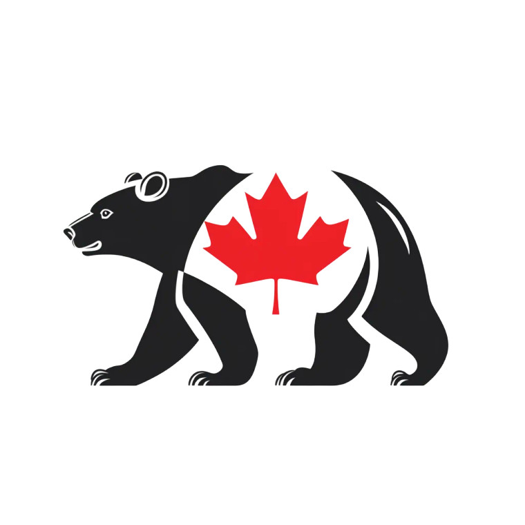 Bear Logo Canada Vinyl Car Decal Sticker – Waterproof & UV-Resistant 4.0"