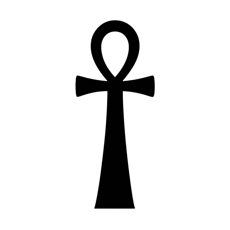 Black Ankh Icon Vinyl Car Decal Sticker – Waterproof & UV-Resistant 4.0"