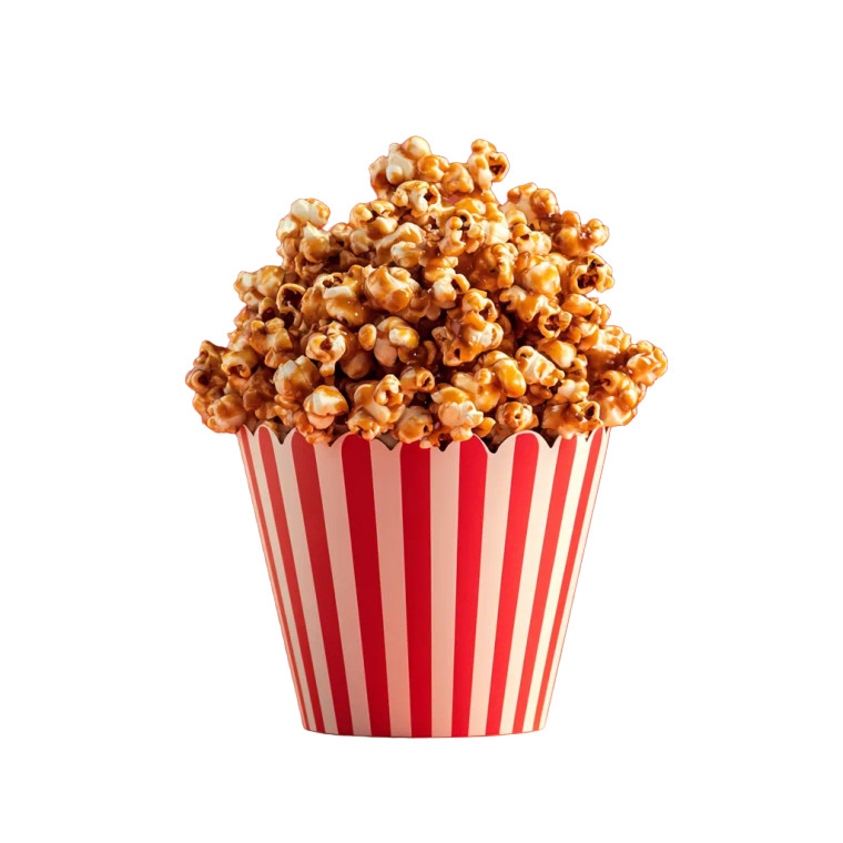 Caramel Popcorn Ad Vinyl Car Decal Sticker – Waterproof & UV-Resistant 4.0"