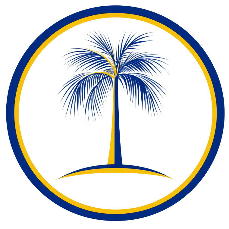 Contractor Logo Palm Tree Vinyl Car Decal Sticker – Waterproof & UV-Resistant 4.0"