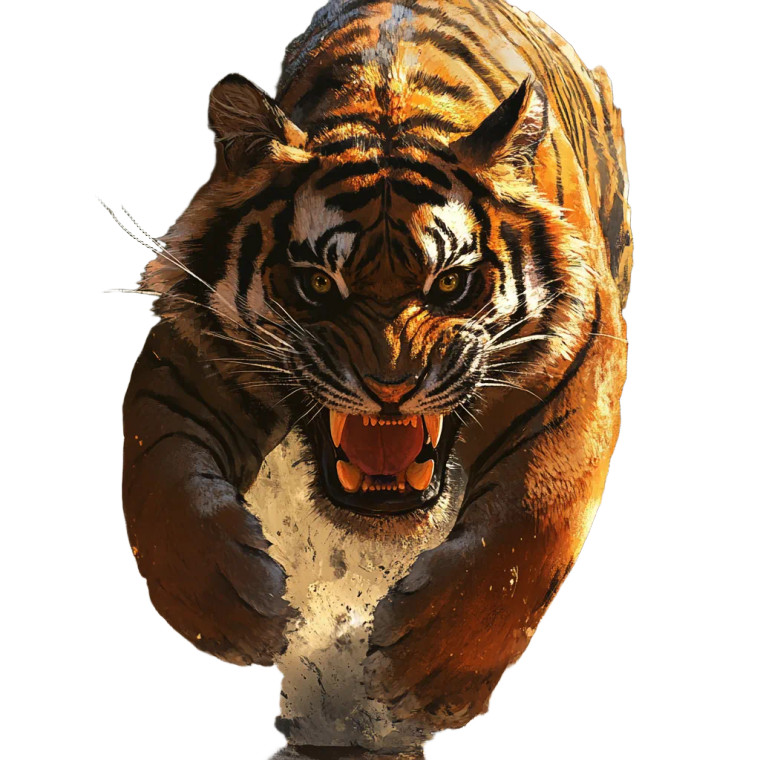 Fierce Asian Bengal Tiger Vinyl Car Decal Sticker – Waterproof & UV-Resistant 4.0"