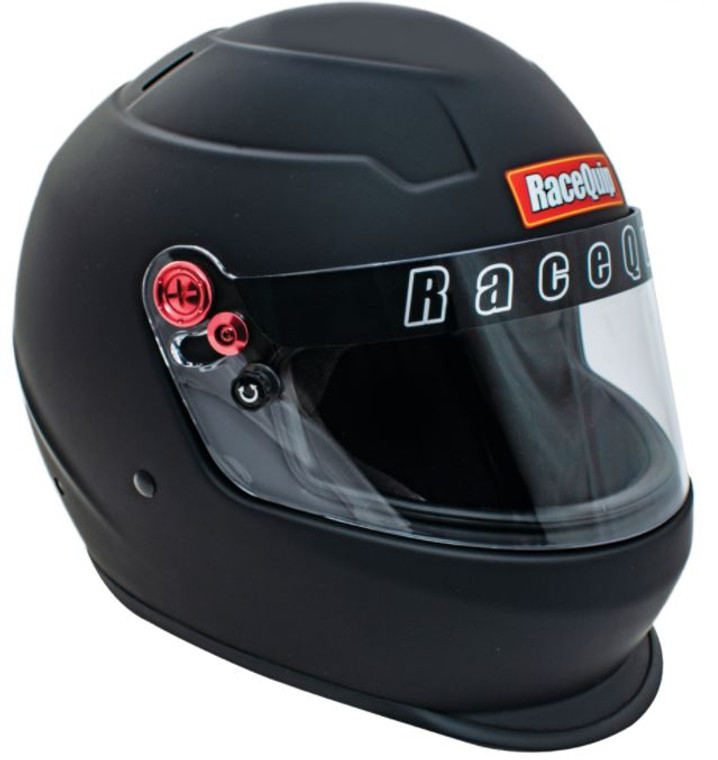 RaceQuip Helmet 276995 PRO20; Full Face; Fiber Reinforced Polymer Shell/Polystyrene Liner; Snell SA 2020 Rated; Large; Flat Black; With Polycarbonate Faceshield