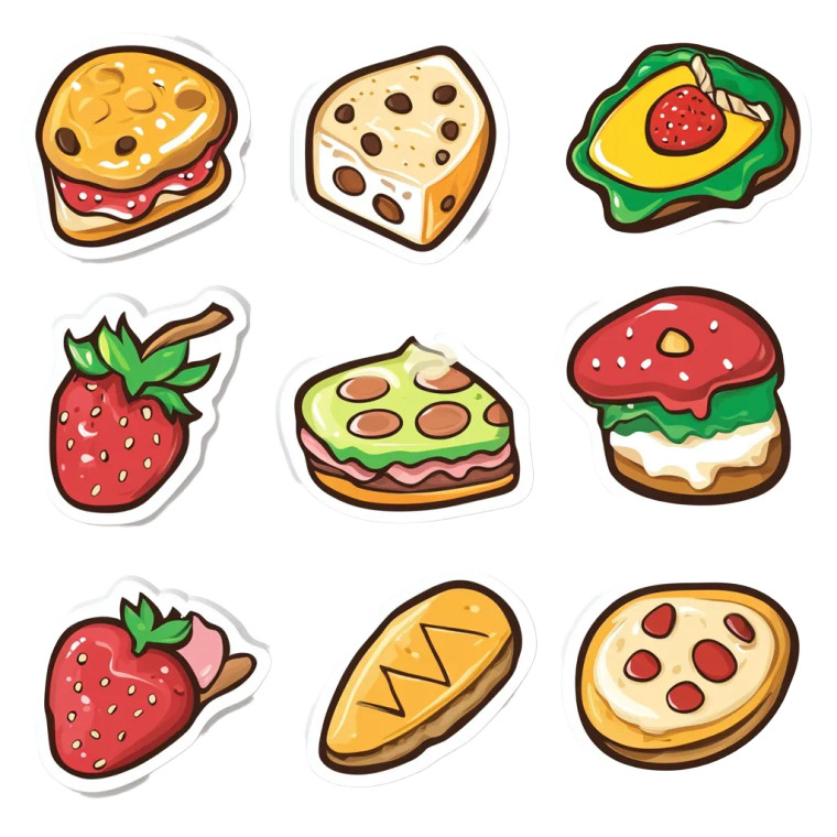 Animated Food Stickers Vinyl Car Decal Sticker – Waterproof & UV-Resistant 4.0" Animated Food Stickers Vinyl Car Decal Sticker – Waterproof & UV-Resistant 4.0"