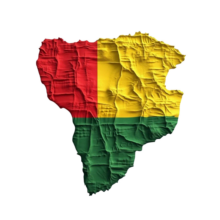 Guinea Flag Map Vector Vinyl Car Decal Sticker – Waterproof & UV-Resistant 4.0"