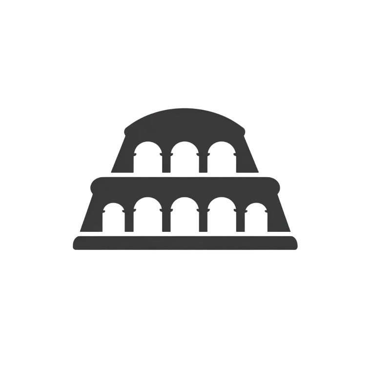 Colosseum Logo Design Vinyl Car Decal Sticker – Waterproof & UV-Resistant 4.0"