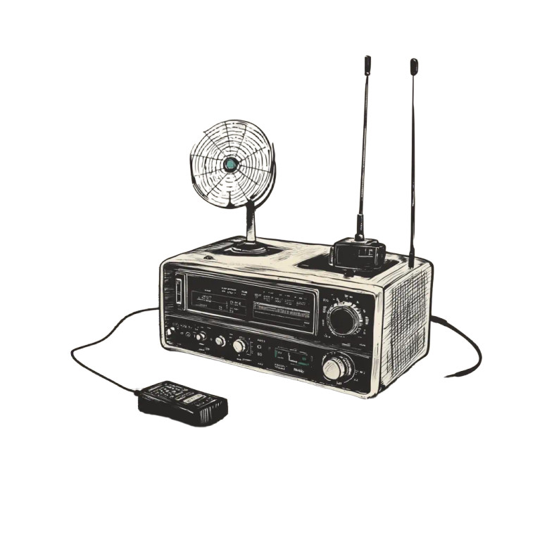 Ham Radio Design Modern Vinyl Car Decal Sticker – Waterproof & UV-Resistant 4.0"