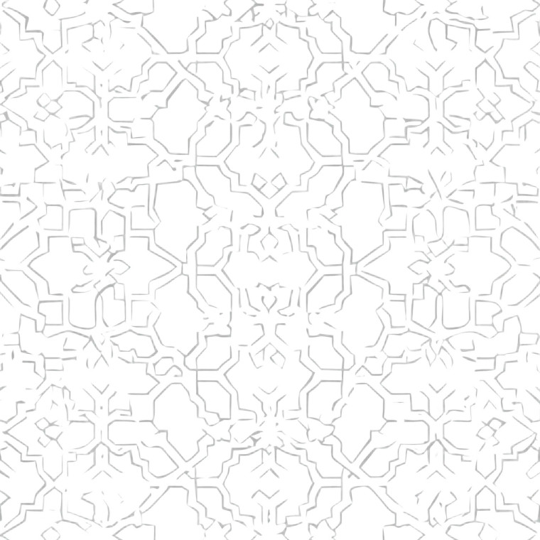 Islamic Geometric Pattern Light Grey Vinyl Car Decal Sticker – Waterproof & UV-Resistant 4.0"