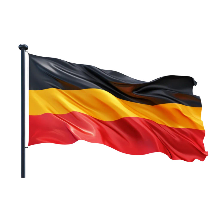 Germany Flag Hyper Realistic Vinyl Car Decal Sticker – Waterproof & UV-Resistant 4.0"