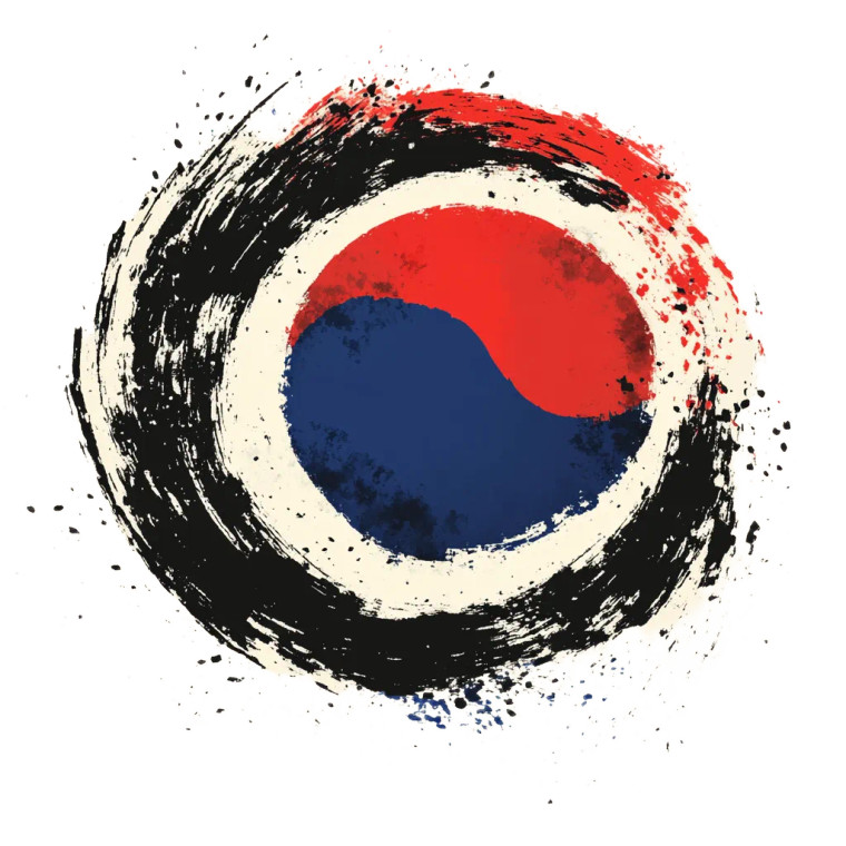 Korea Flag Vinyl Car Decal Sticker – Waterproof & UV-Resistant 4.0"