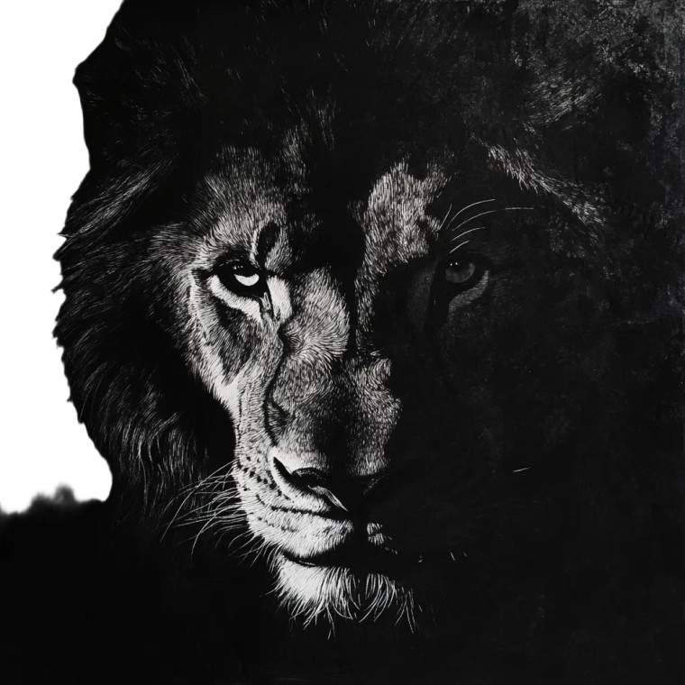 Leon Cabeza Frente Contrastes Vinyl Car Decal Sticker – Waterproof & UV-Resistant 4.0"