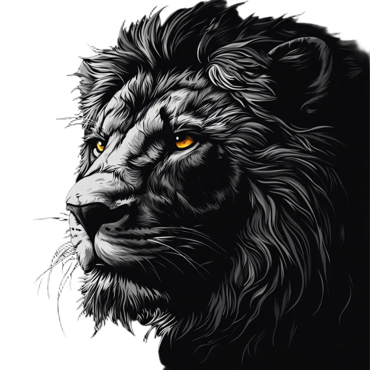 Lion Head Fierce Abstract Vinyl Car Decal Sticker – Waterproof & UV-Resistant 4.0"