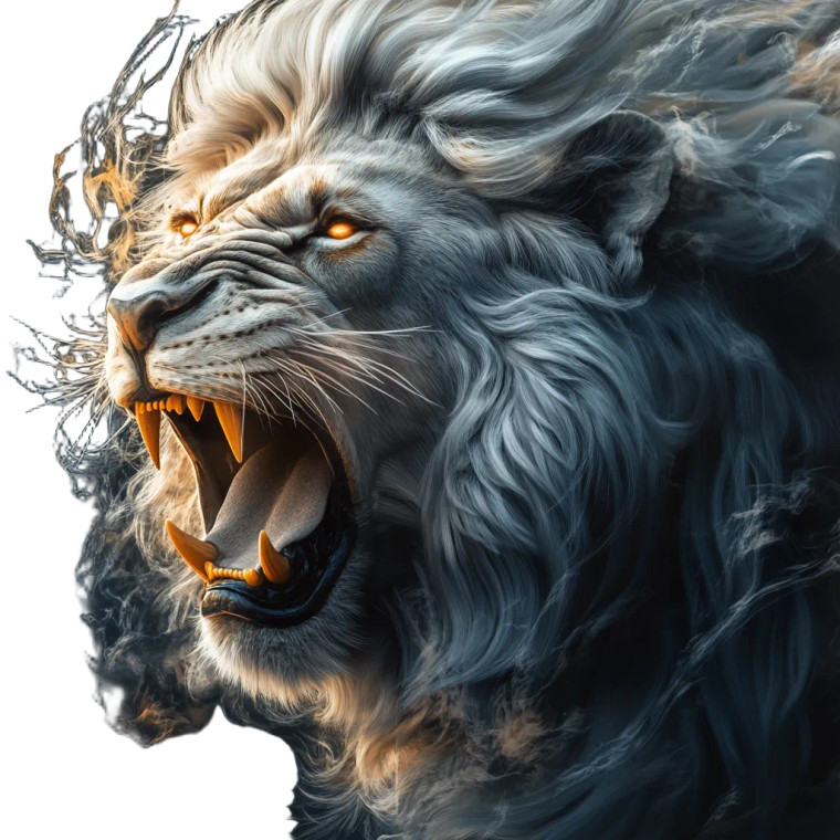 Majestic Lion Roaring Vinyl Car Decal Sticker – Waterproof & UV-Resistant 4.0"