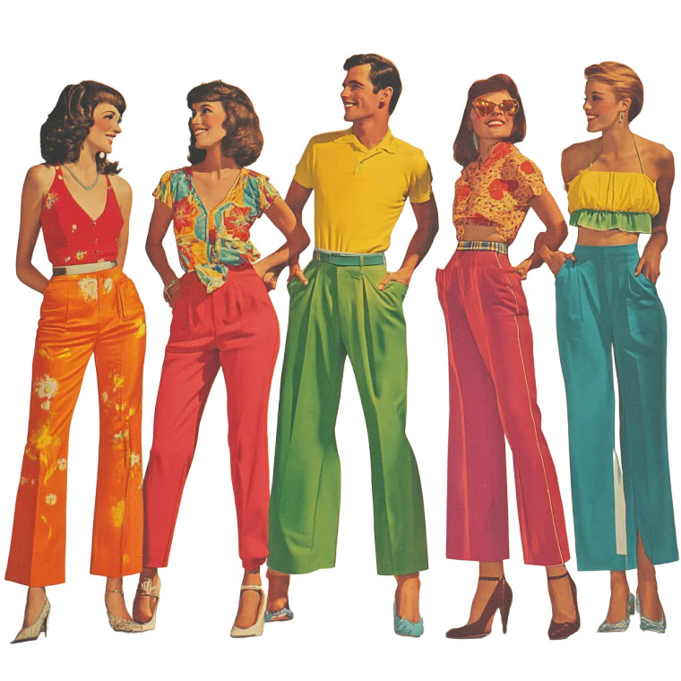 Mid Century Pants Ad Vinyl Car Decal Sticker – Waterproof & UV-Resistant 4.0"