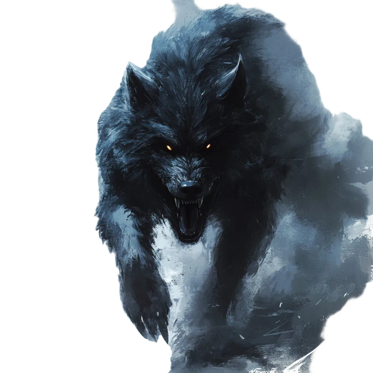 Monster Wolf Vinyl Car Decal Sticker – Waterproof & UV-Resistant 4.0"